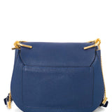 Chloe authentic luxury handbag Blue leather craftsmanship