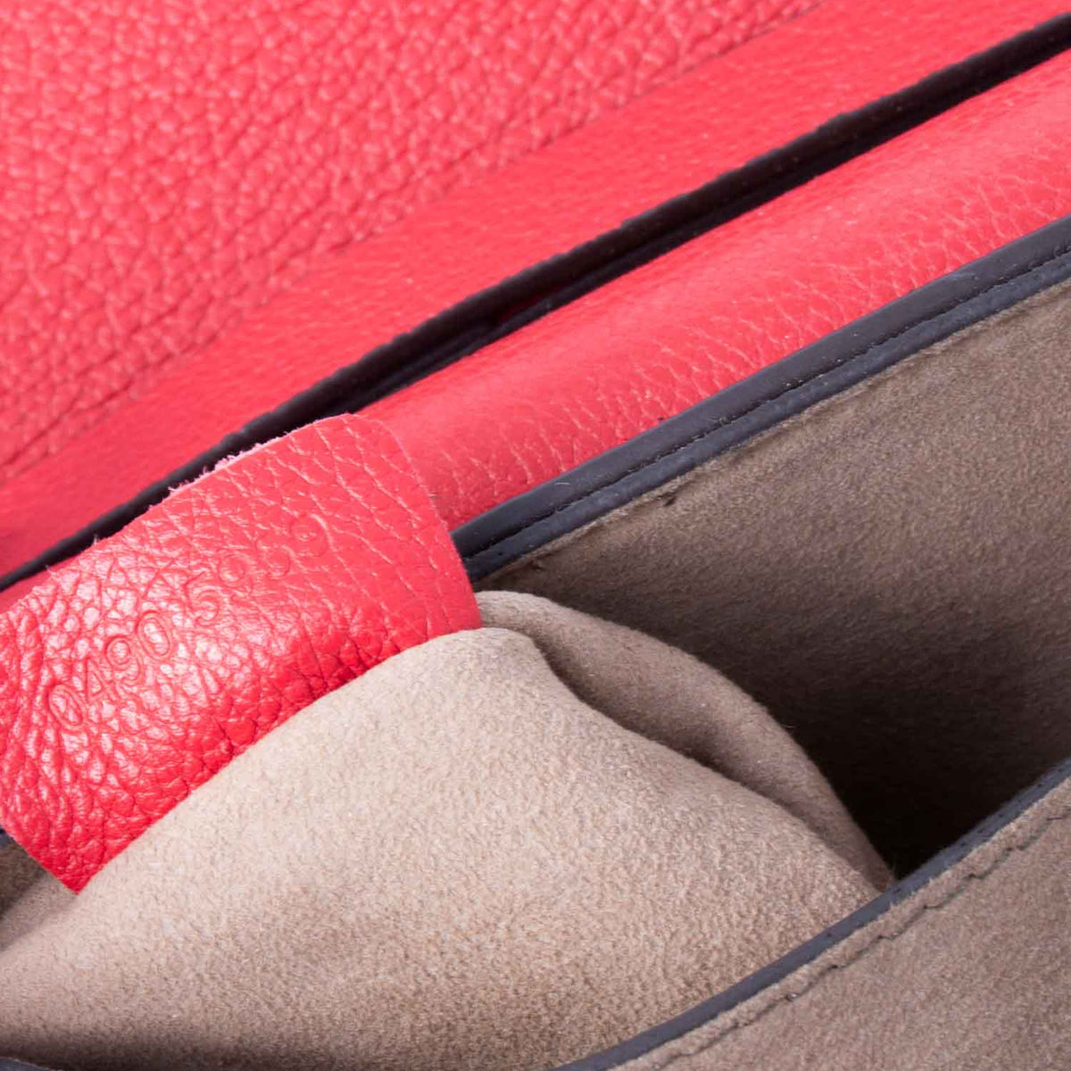 Side view of Chloe handbag Red premium designer bag