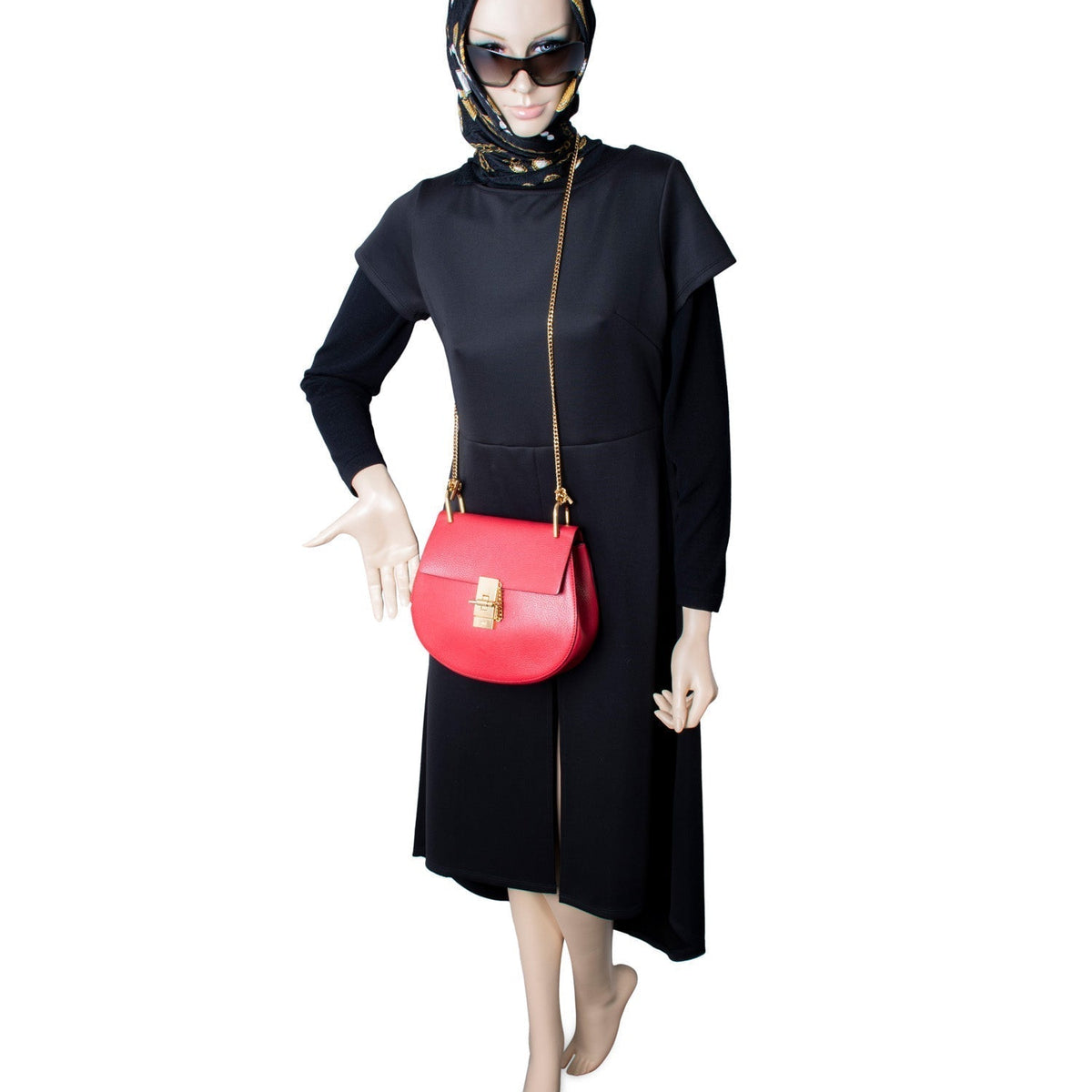 Aurentis elegant leather Handbag top view