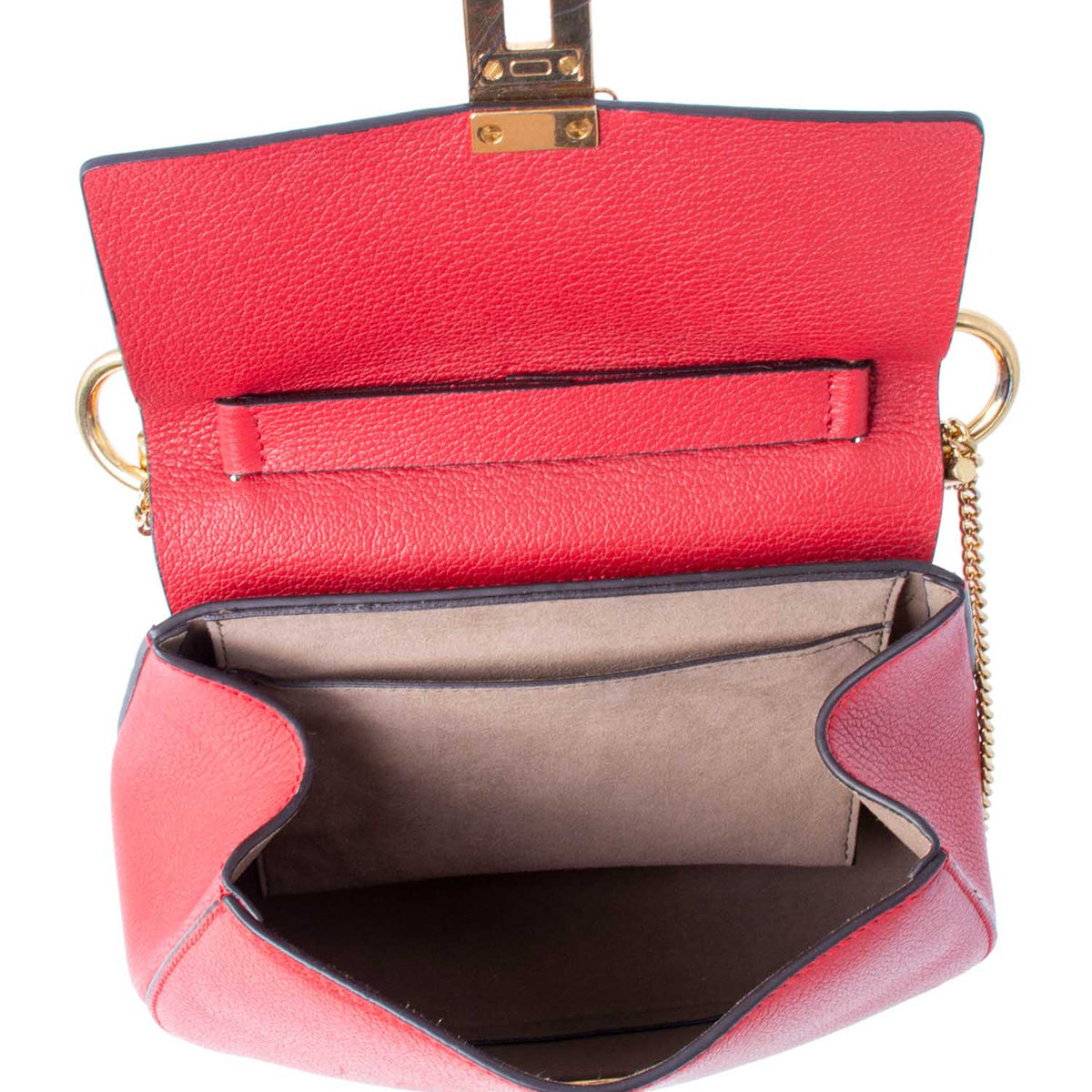 Aurentis elegant leather Handbag top view
