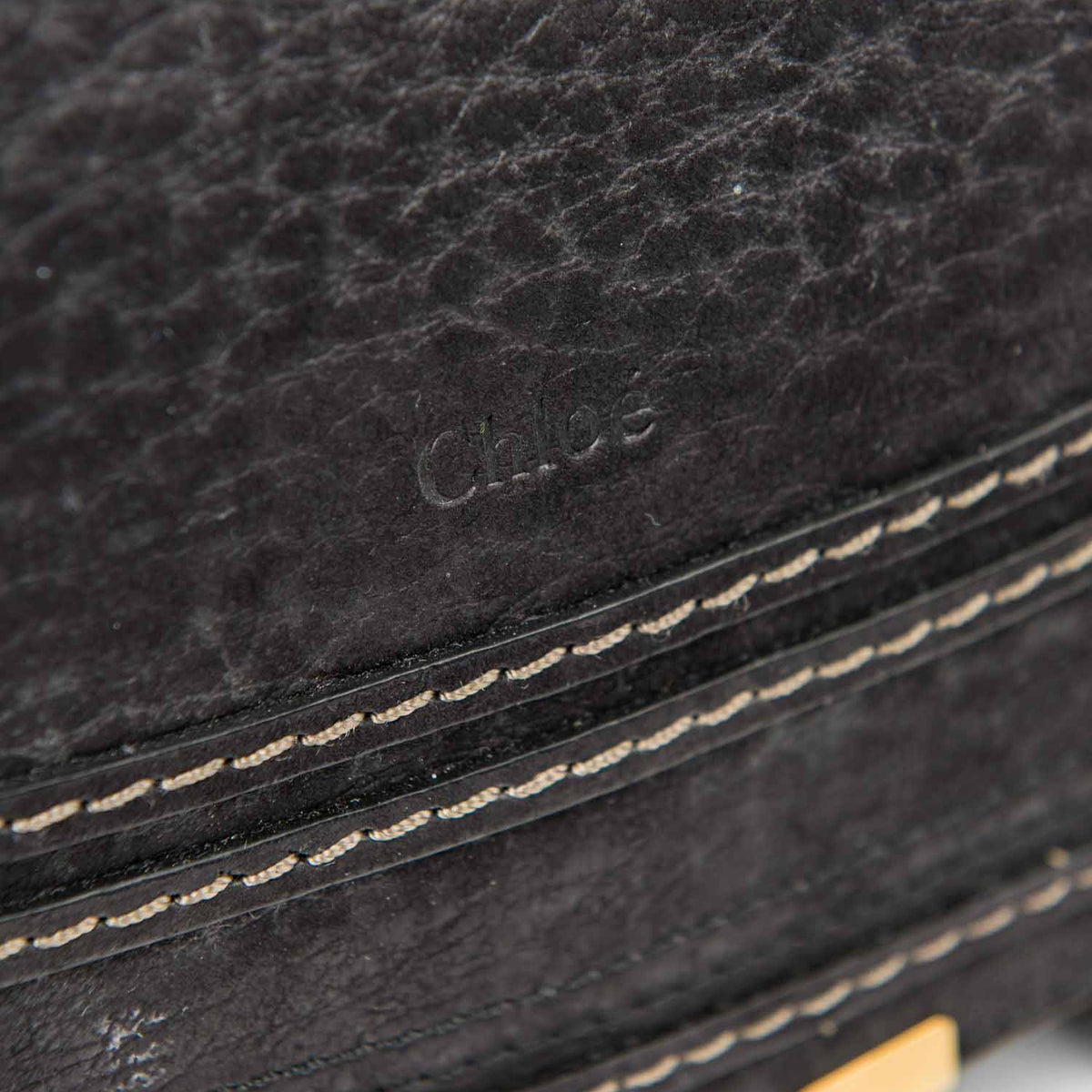 Chloe authentic luxury handbag Black leather craftsmanship