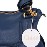 Side view of Chloe handbag Blue premium designer bag