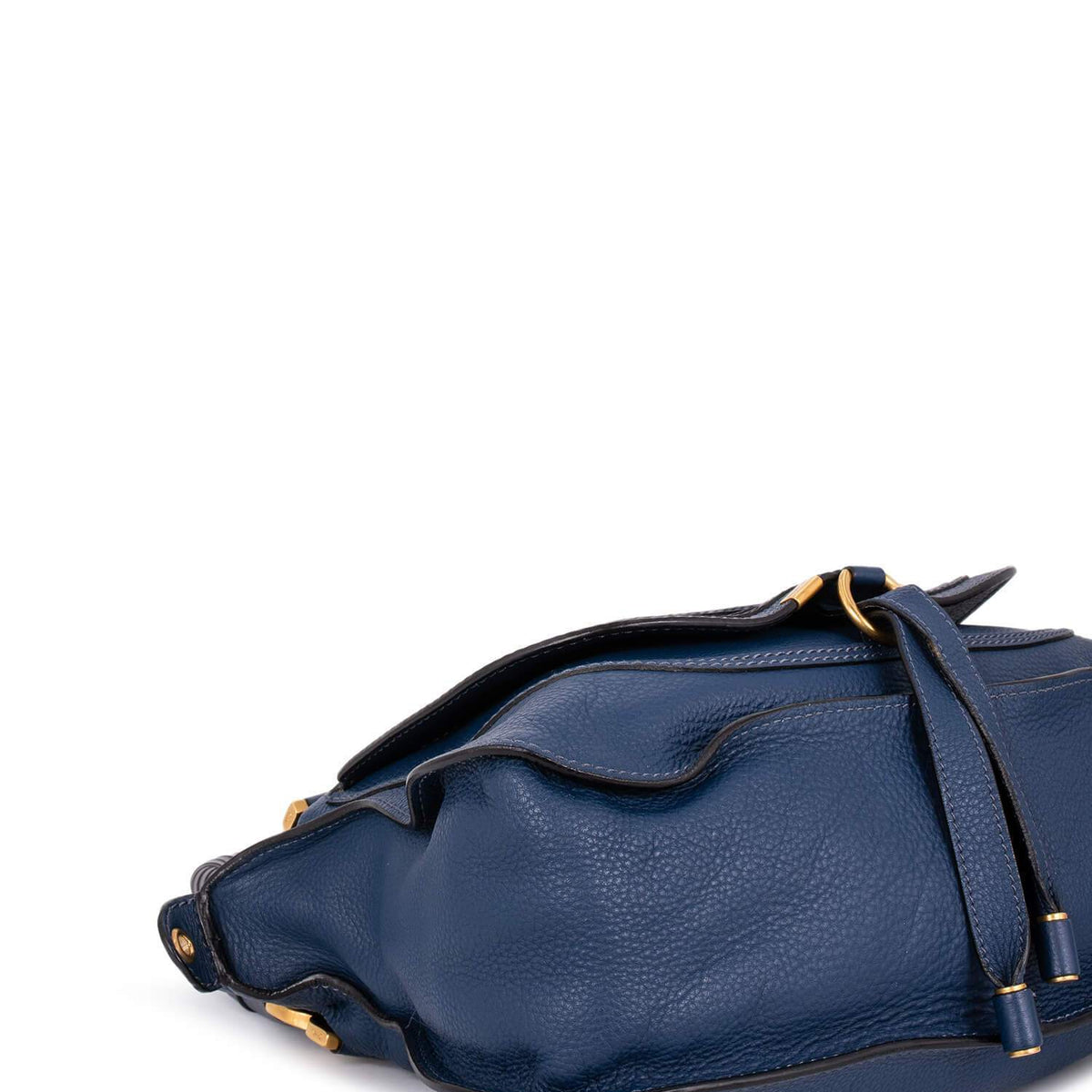Side view of Chloe handbag Blue premium designer bag