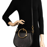 Velventis elegant leather Handbag close-up detail