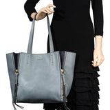 Side view of Chloe handbag Blue premium designer bag