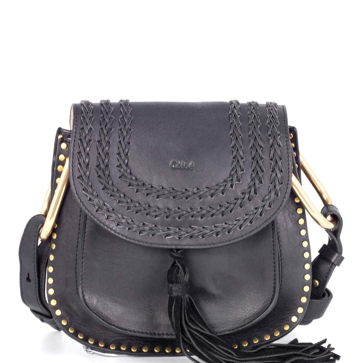 Side view of Chloe handbag Black premium designer bag