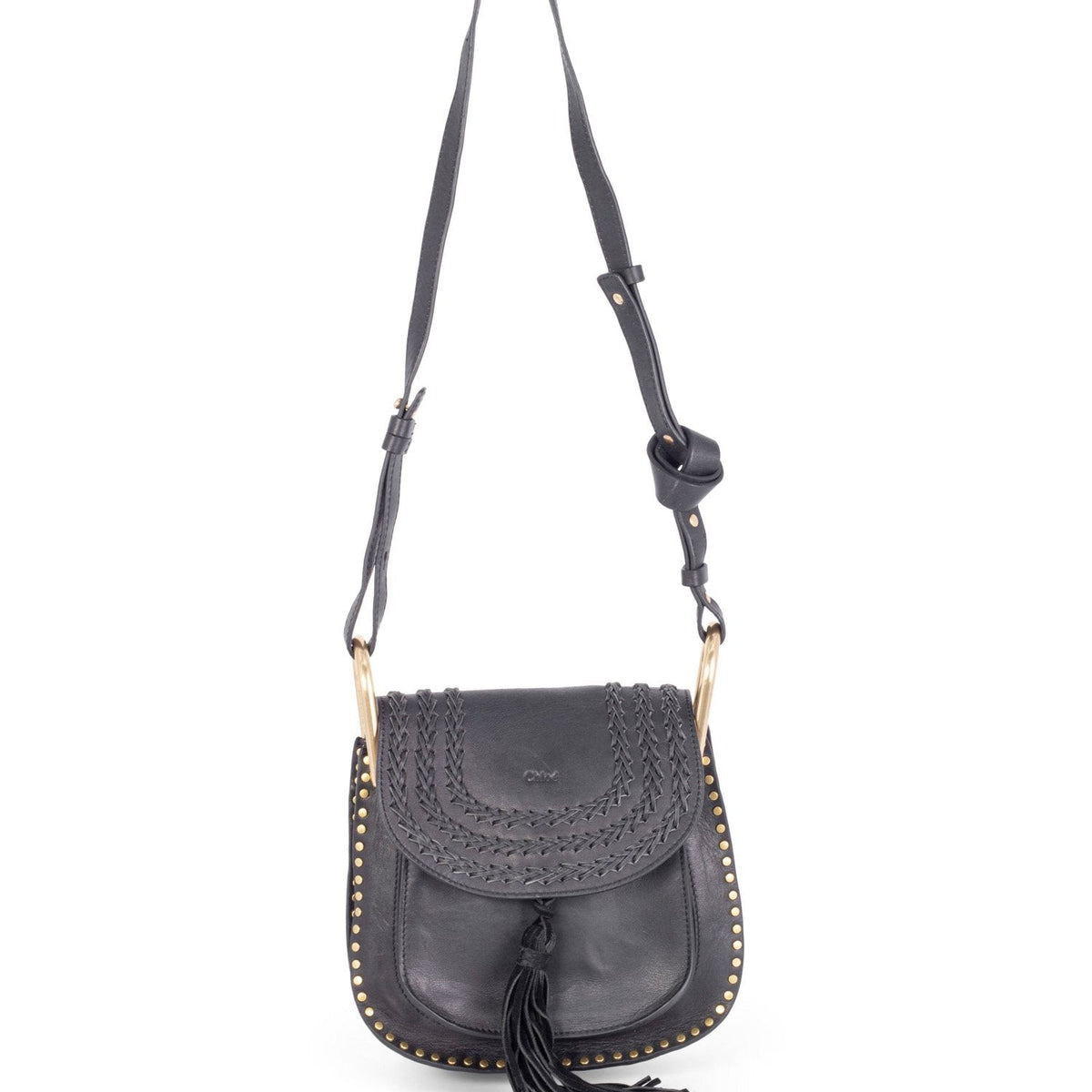 Chloe authentic luxury handbag Black leather craftsmanship