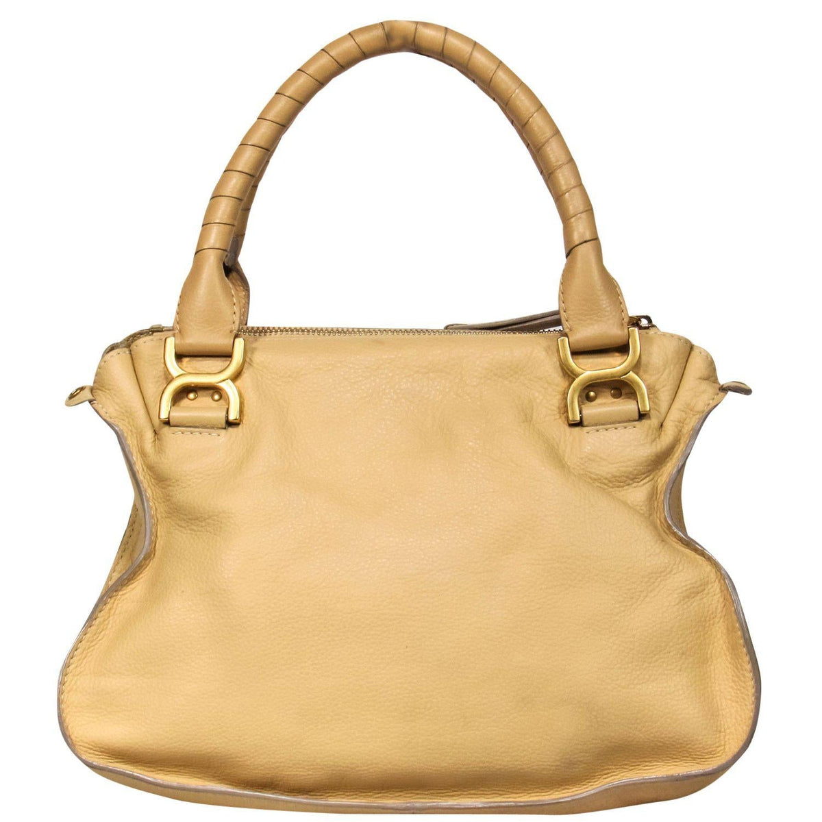 Celvantis elegant leather Satchel back view