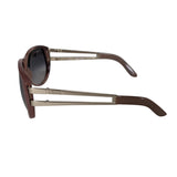 Zelvantine2 elegant leather Sunglasses close-up detail