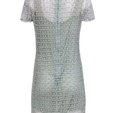 Uolvantis elegant leather Day Dress back view