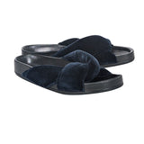 Chloe women's sandal Navy luxury designer velvet