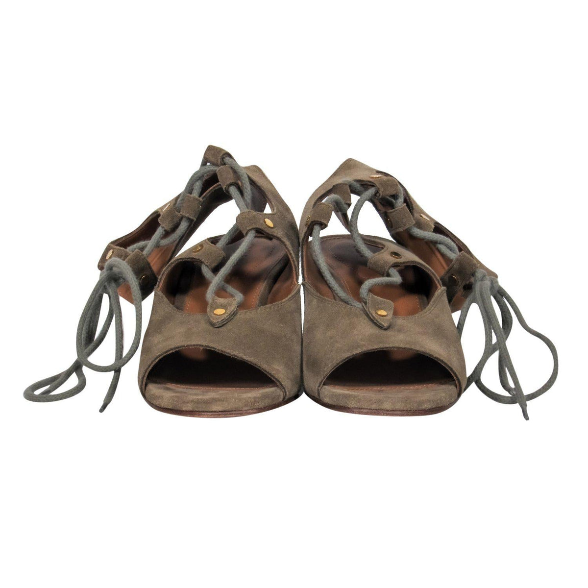 Wolvantis elegant leather Wedge Heel back view
