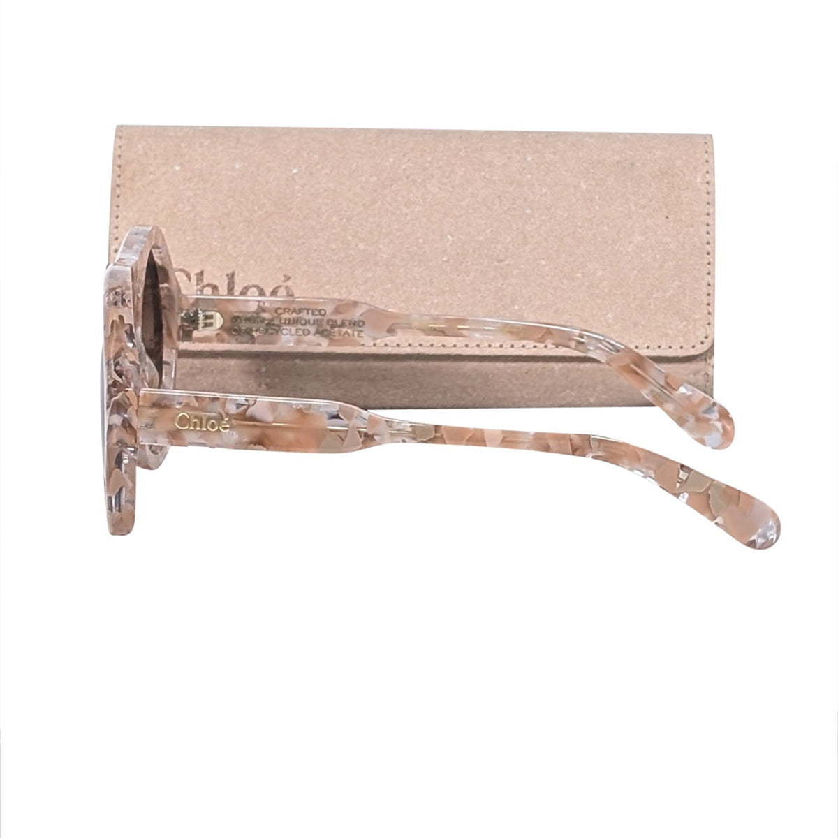 Zelvantine elegant leather Sunglasses side view