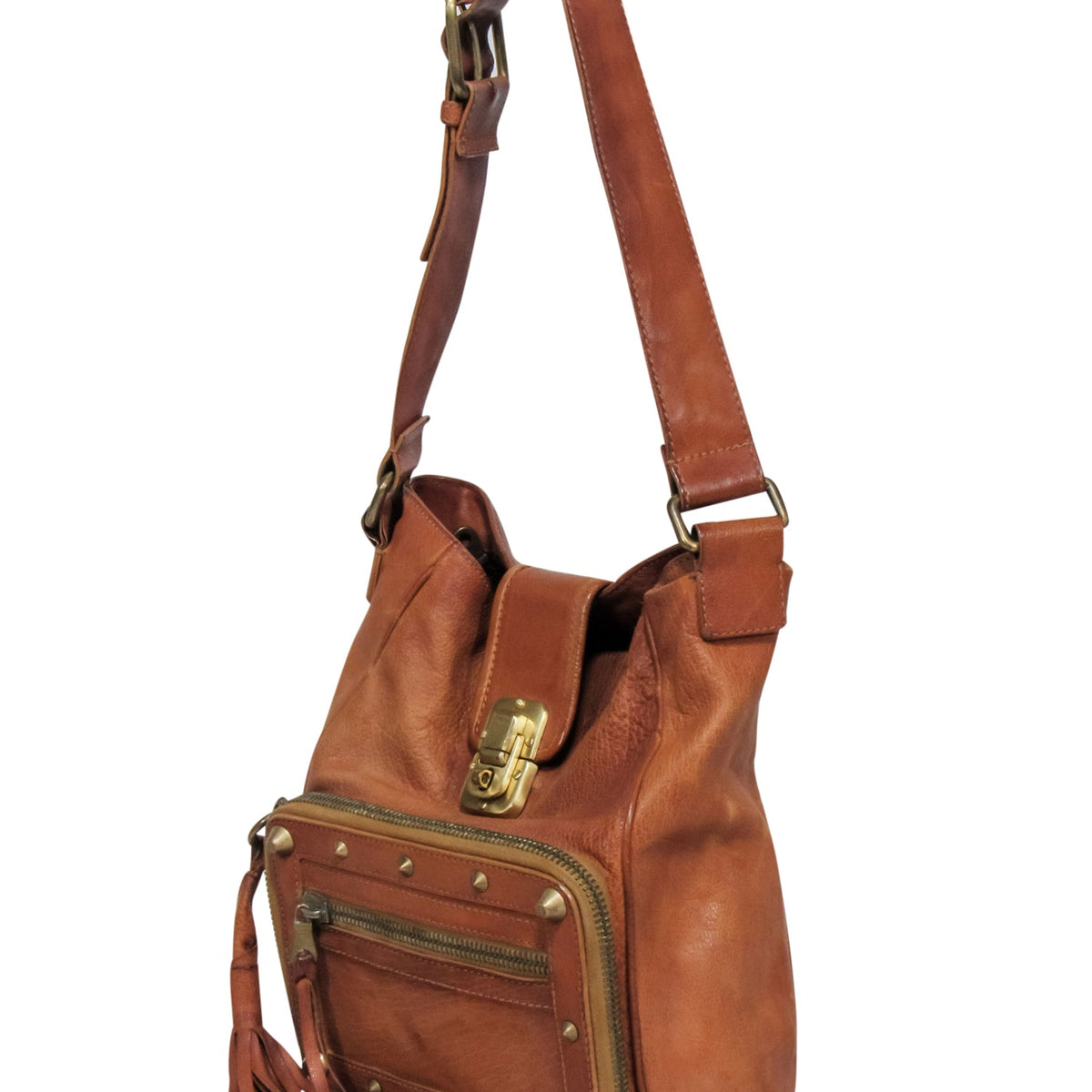 Sorvantine2 elegant leather Shoulder Bag side view