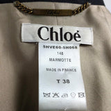 Chloe designer jacket leather closeup detail