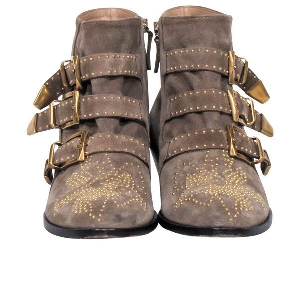 Aurevantine elegant leather Ankle Boot side view
