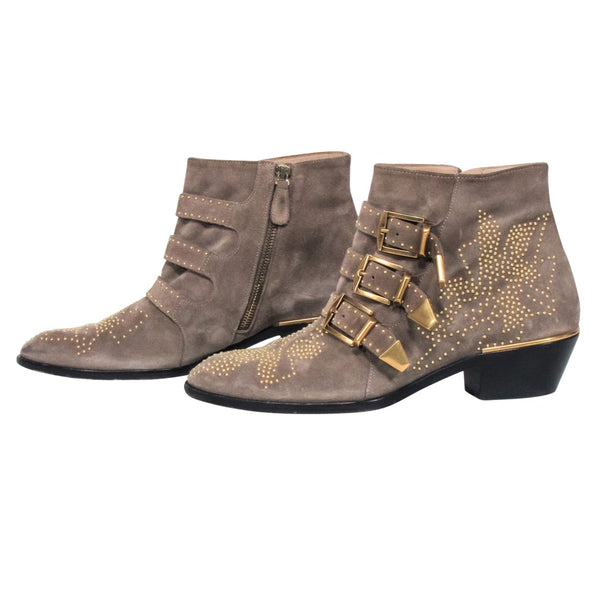 Aurevantine elegant leather Ankle Boot back view
