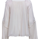 Side view of Chloe top White premium designer bag