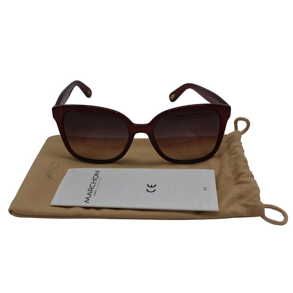 Auremiroria2 elegant leather Sunglasses side view
