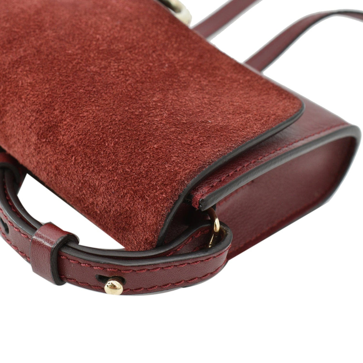 Chloe authentic luxury shoulder bag Red leather craftsmanship