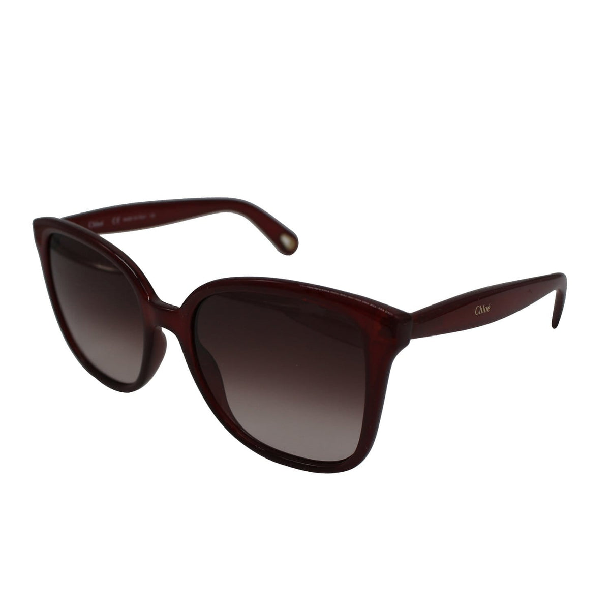Chloe designer sunglasses leather closeup detail