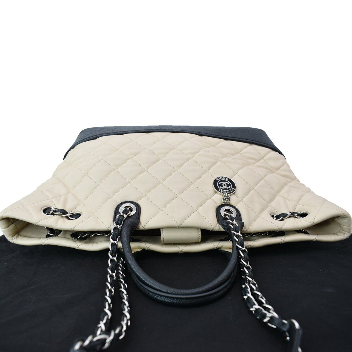 Chanel Bags Chanel Drawstring Large Quilted Calfskin Shopping Tote Bag Beige Premium Designer Shoulder Bag