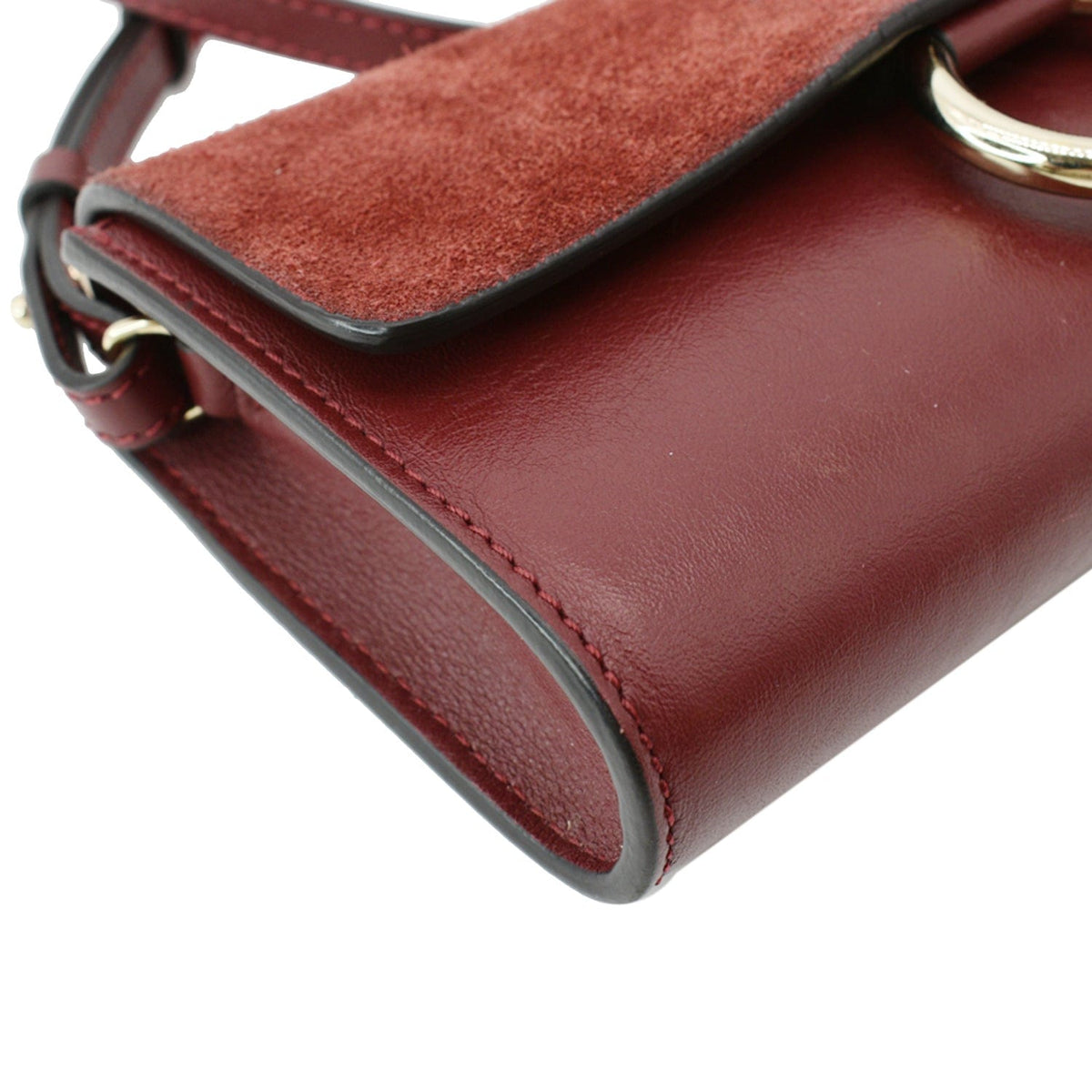 Chloe designer shoulder bag leather closeup detail