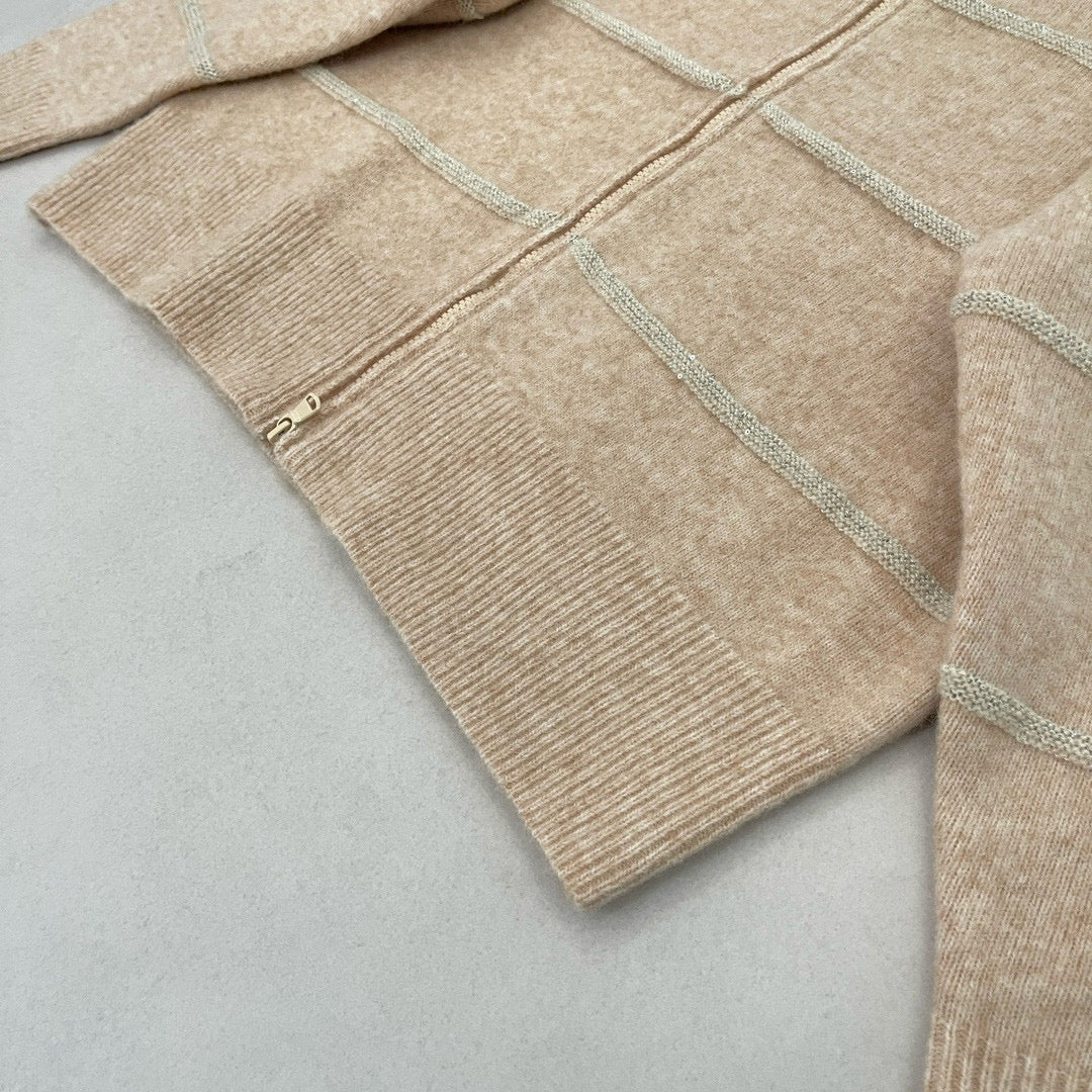 Brunello Cucinelli Zip Cardigan detail shot – authentic designer craftsmanship