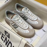 Front view of Fendi premium Sneakers with iconic logo hardware