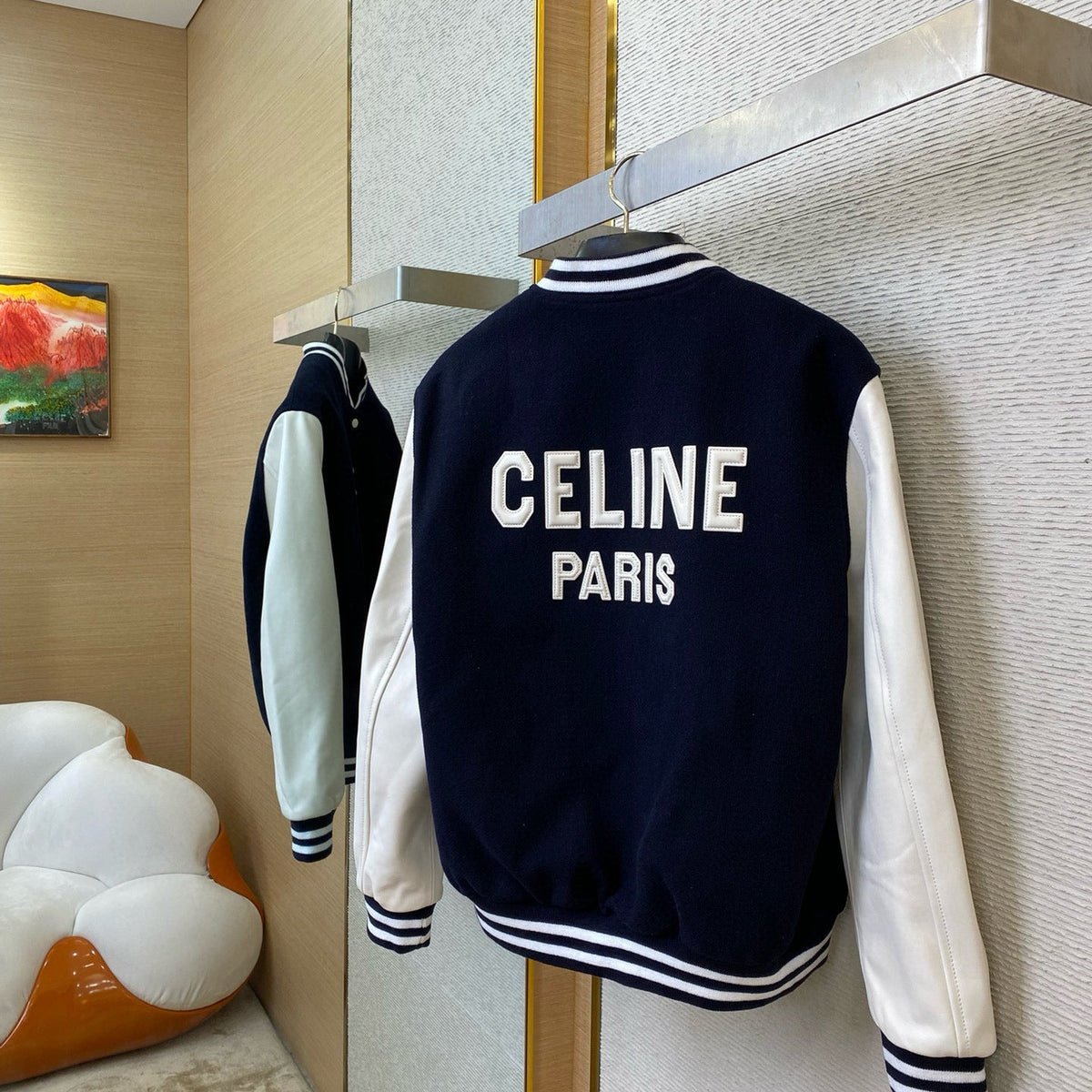 Celine Bomber Jacket detail shot – designer craftsmanship and quality