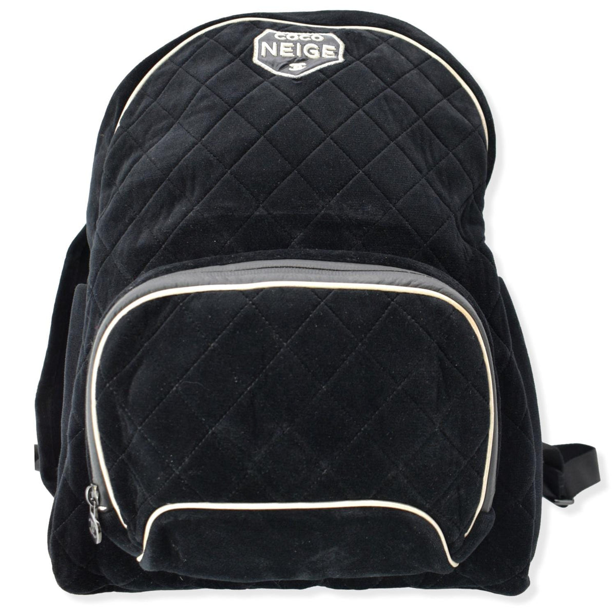 Chanel Bags Chanel Coco Neige Front Pocket Quilted Velvet Backpack Bag Black Luxury Designer Leather Handbag