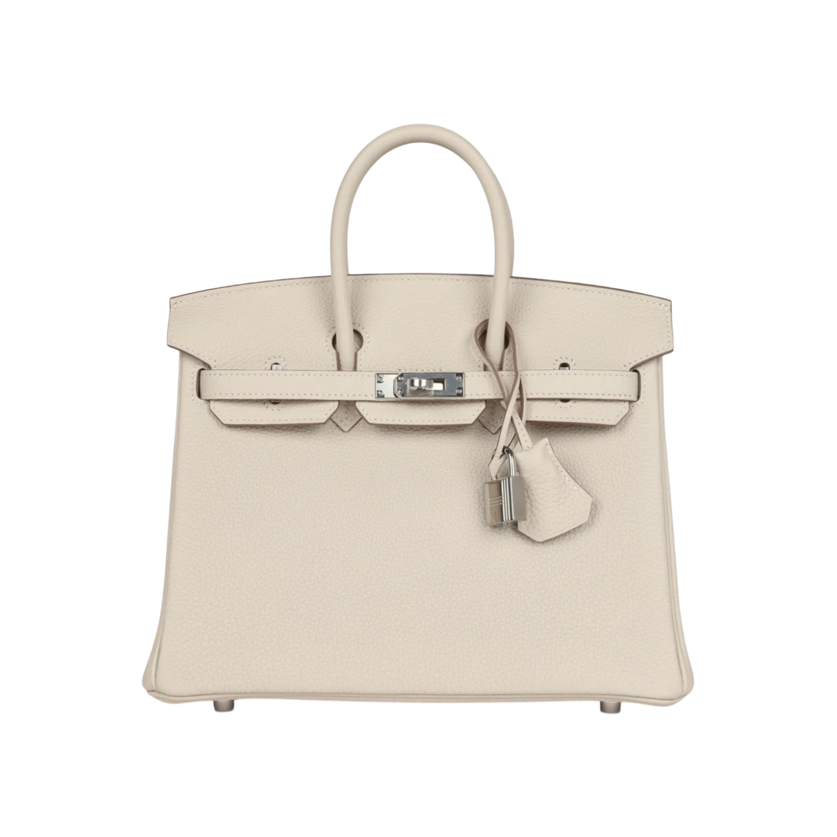 HermÃ¨s Birkin 25 Craie Togo Palladium Hardware