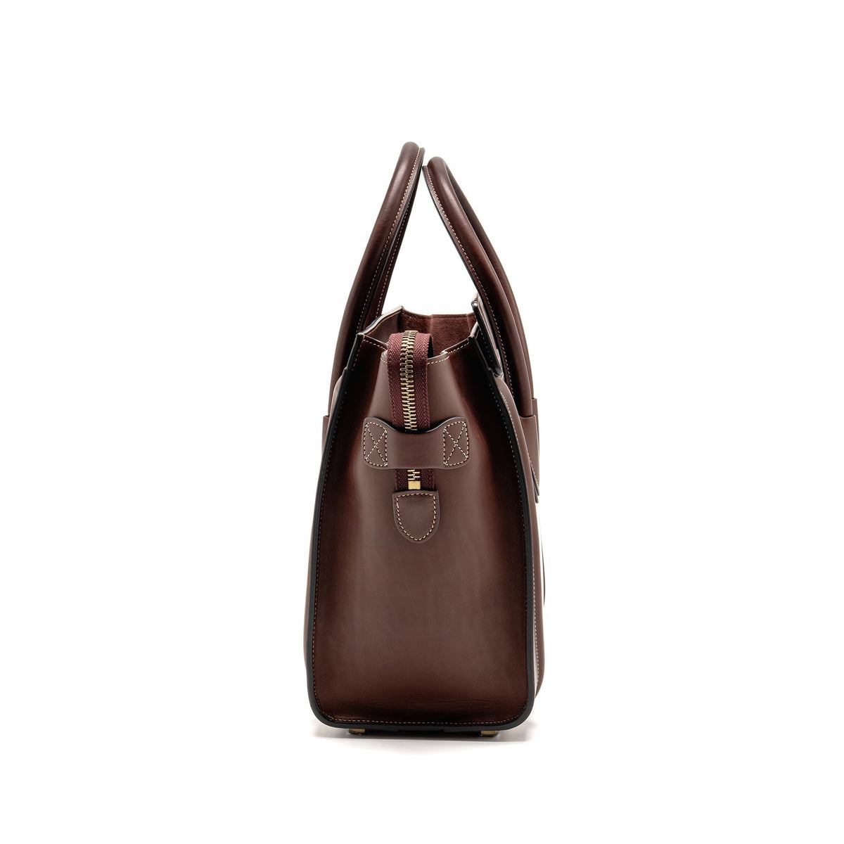 Celine Bags? Celine Micro Luggage Bag Calfskin Burgundy GHW Luxury Designer Leather Handbag