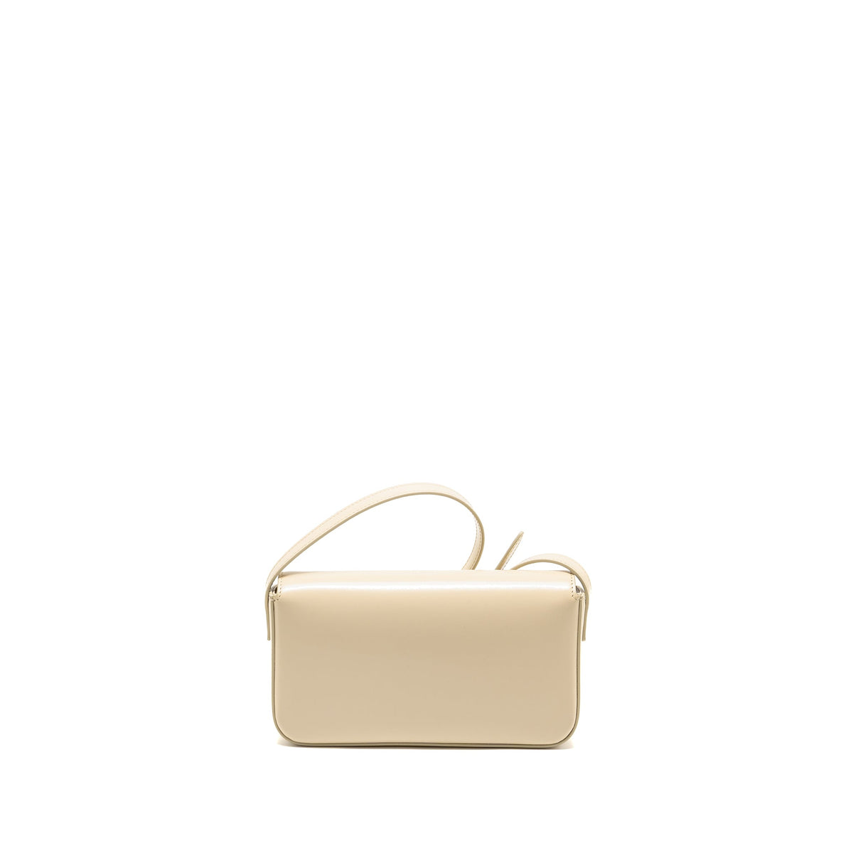 Celine Bags? Celine Triomphe Shouder Bag Shiny Calfskin Ivory GHW Premium Designer Shoulder Bag