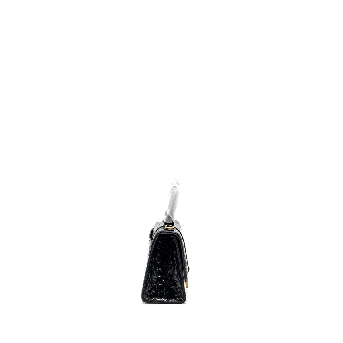 Balenciaga authentic luxury handbag Black crocodile craftsmanship