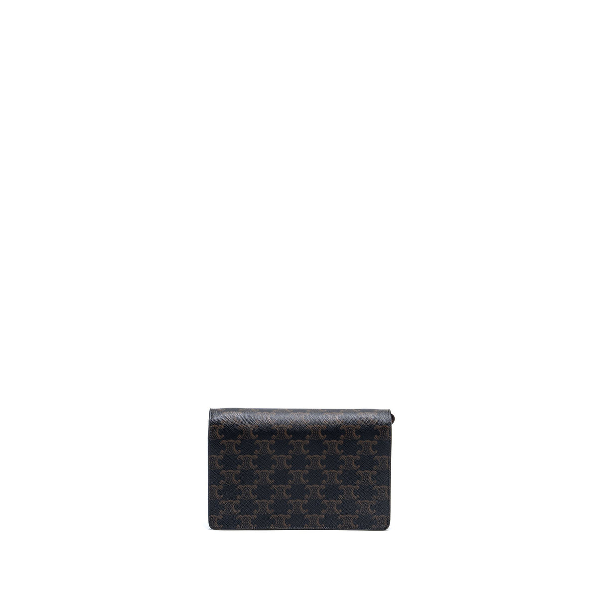 Celine Wallets? Celine Wallet On Strap Triomphe Canvas Smooth Lambskin Tan GHW Premium Leather Designer Wallet