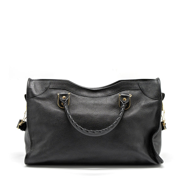 Balenciaga Classic City Bag Leather Black GHW — Designer Leather Handbag