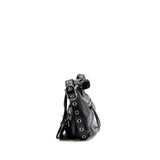 Side view of Balenciaga handbag Black premium designer bag