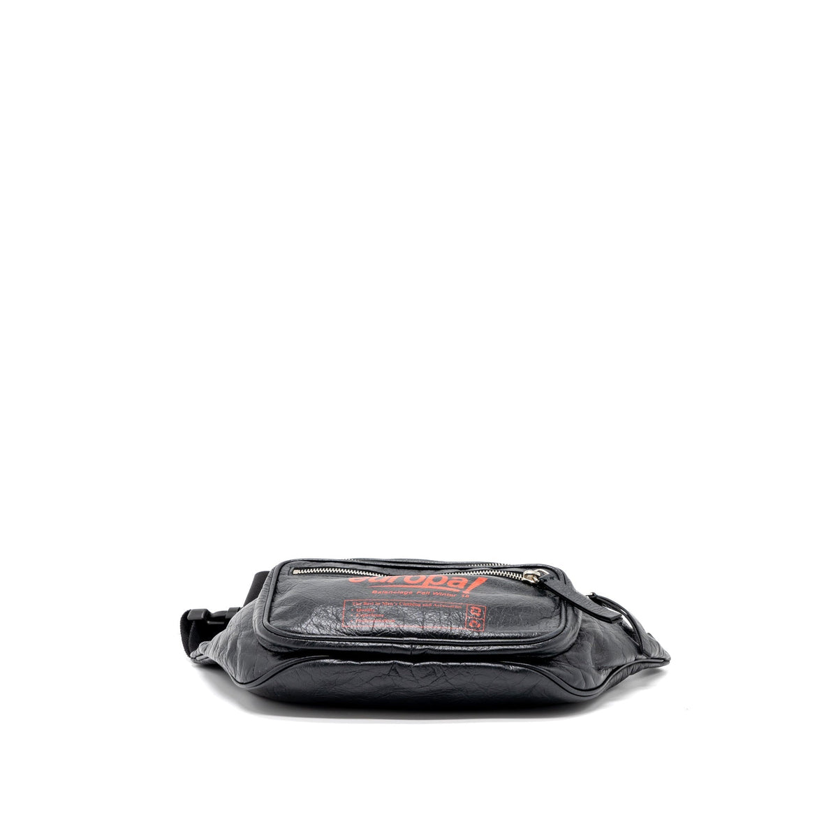 Balenciaga Europa Belt Bag Calfskin Black/Red SHW — Designer Belt Bag