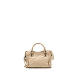 Side view of Balenciaga handbag Beige premium designer bag