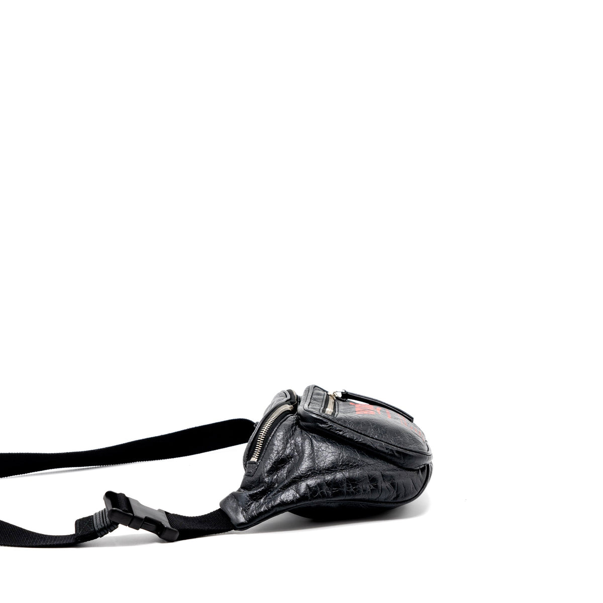 Balenciaga Europa Belt Bag Calfskin Black/Red SHW — Designer Belt Bag