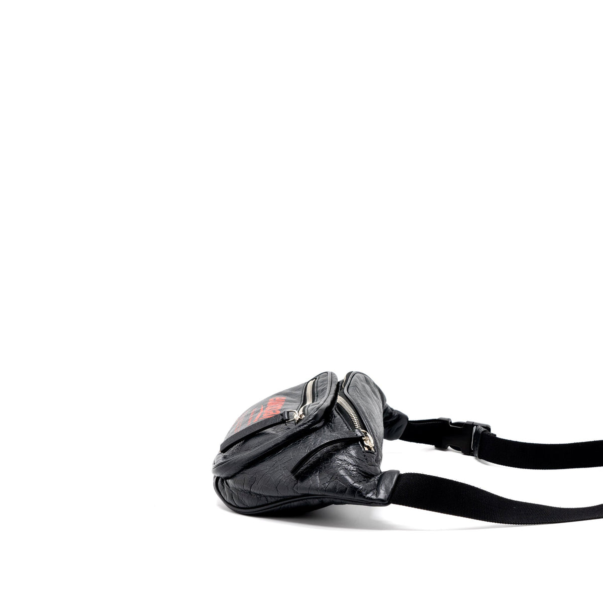 Balenciaga Europa Belt Bag Calfskin Black/Red SHW — Designer Belt Bag