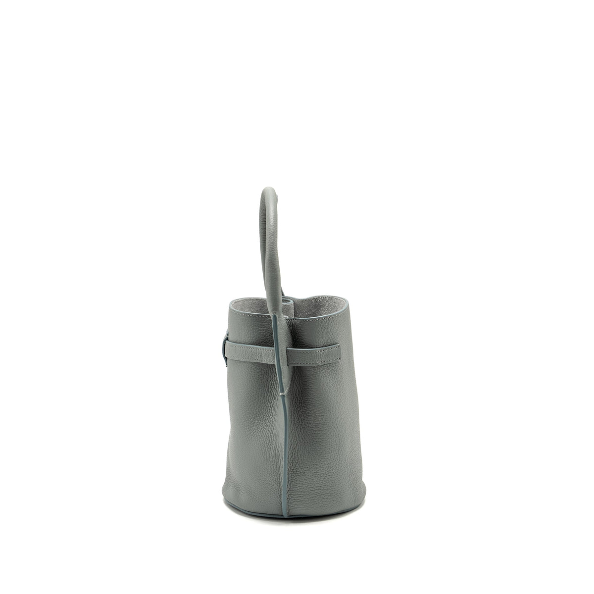 Celine Bags? Celine Nano Bucket Big Bag Grained Calfskin Storm SHW Elegant Everyday Designer Handbag