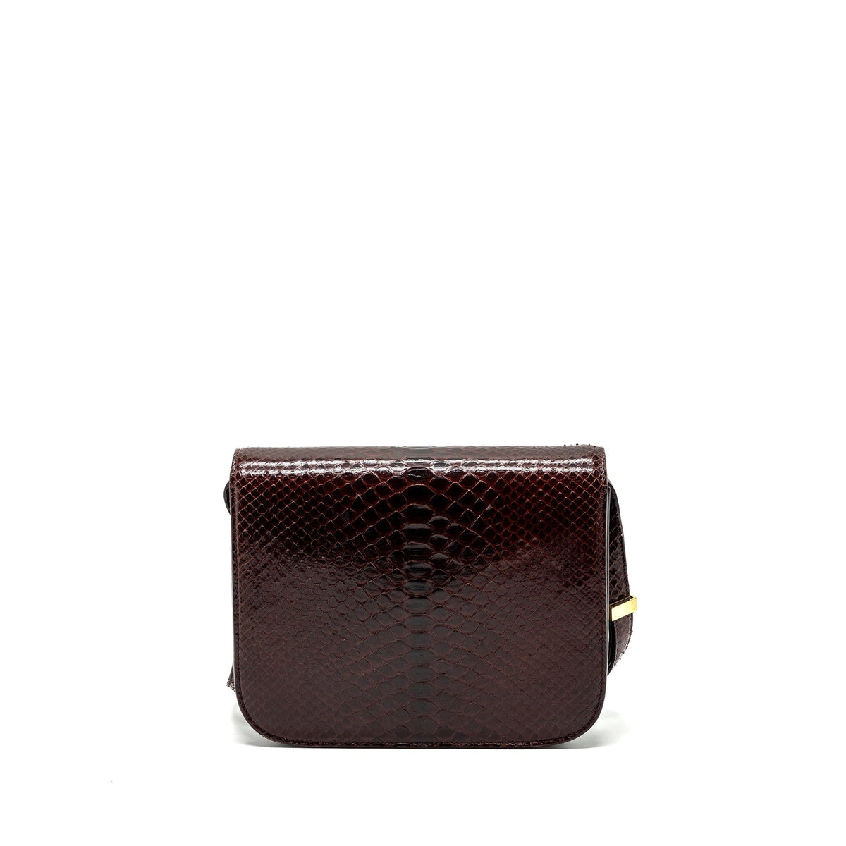 Celine Bags? Celine medium classic box bag python burgundy GHW Elegant Everyday Designer Handbag