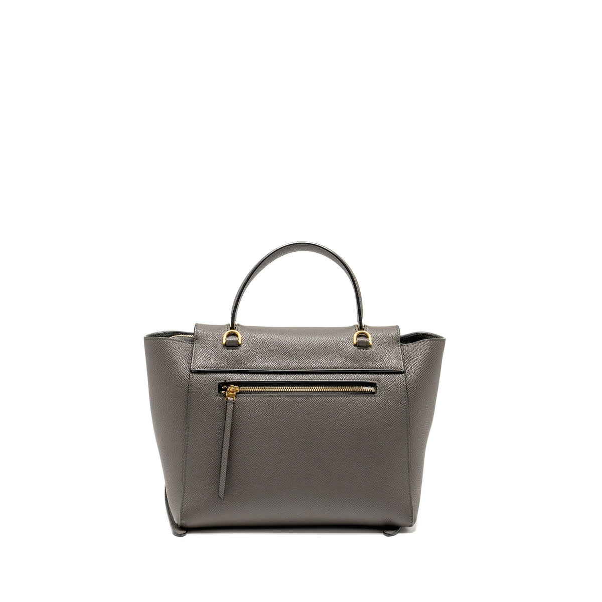 Celine Bags? CELINE Micro Belt Bag Grained Calfskin Grey GHW Luxury Designer Leather Handbag