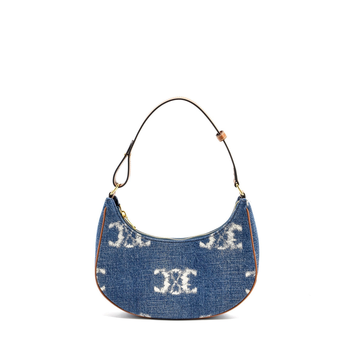 Celine Bags? Celine Medium Ava Bag With Triomphe Denim Navy Tan GHW Luxury Designer Leather Handbag