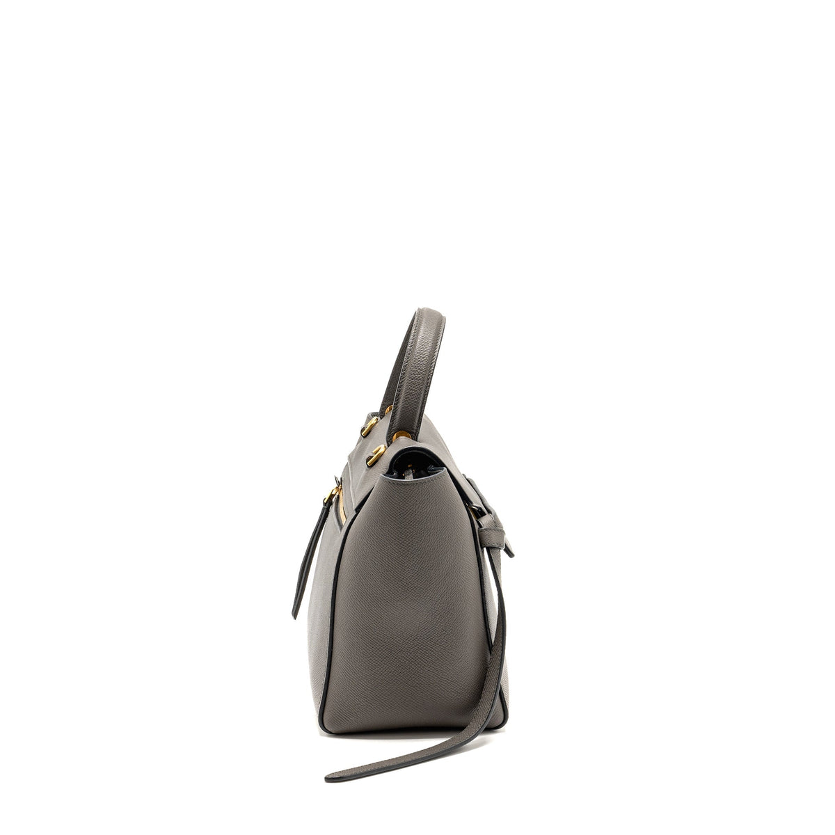 Celine Bags? CELINE Micro Belt Bag Grained Calfskin Grey GHW Luxury Designer Leather Handbag