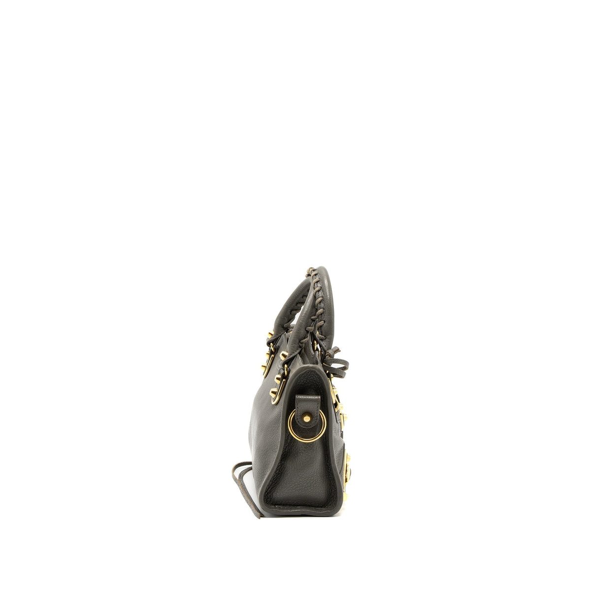 Balenciaga Mini City Bag Grey GHW — Designer Leather Handbag