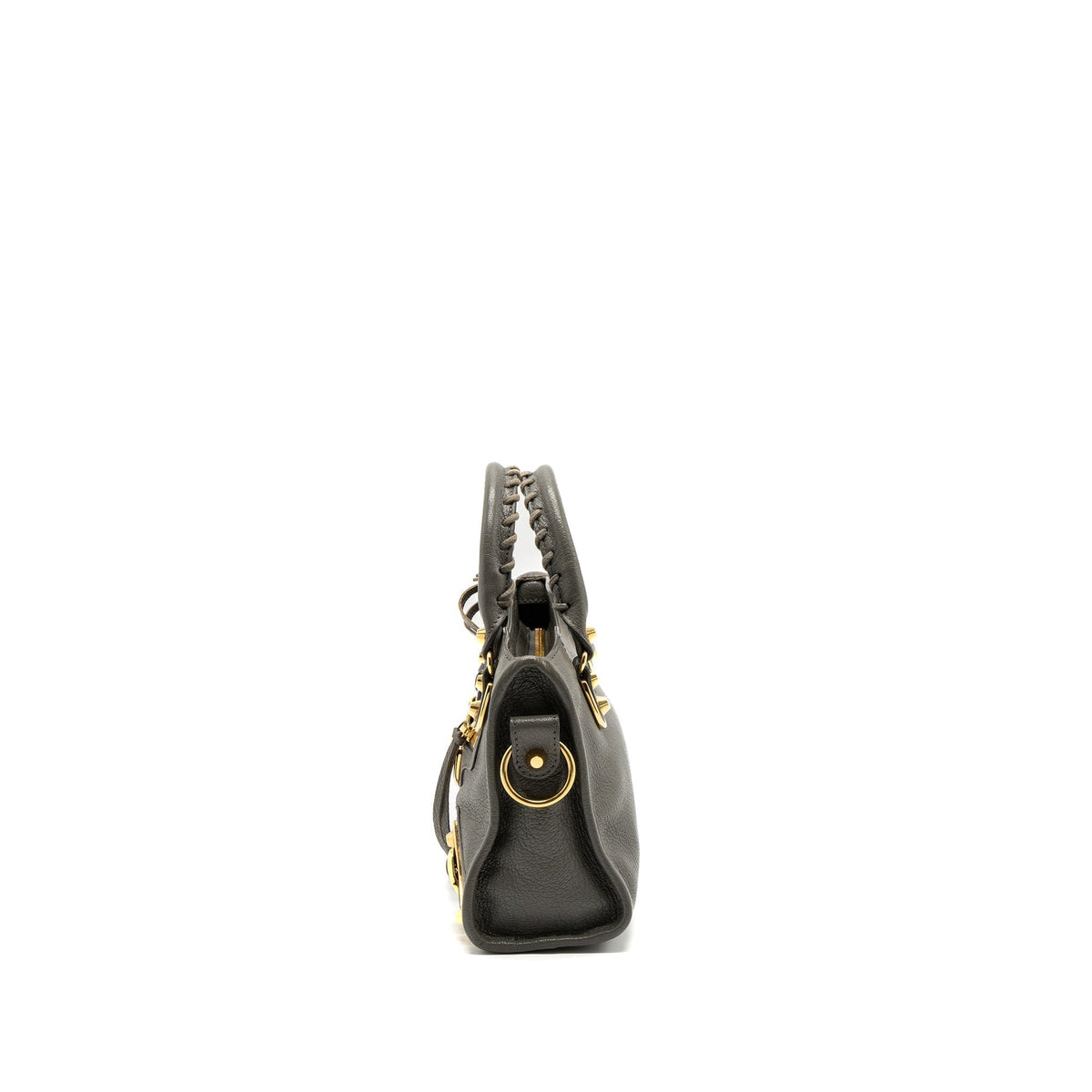 Balenciaga Mini City Bag Grey GHW — Designer Leather Handbag