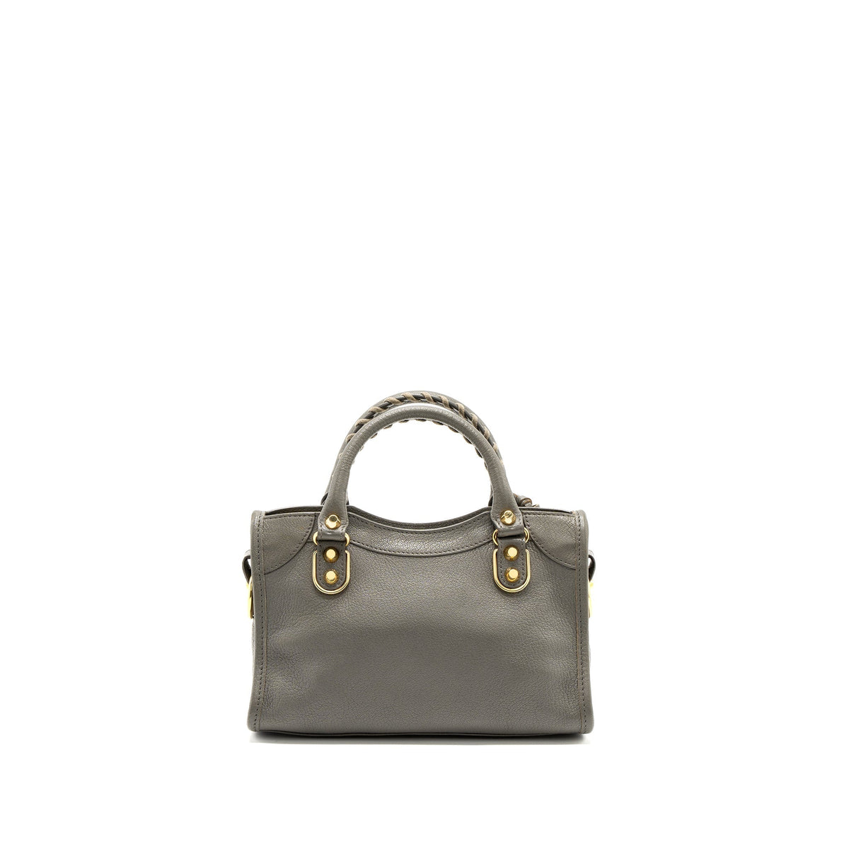 Balenciaga Mini City Bag Grey GHW — Designer Leather Handbag